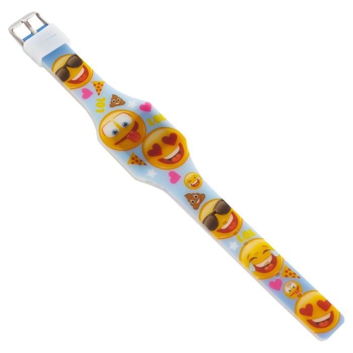 Часы наручные электронные, детские, Часы наручные электронные, детские, "Смайлы", ремешок l-23.5 см