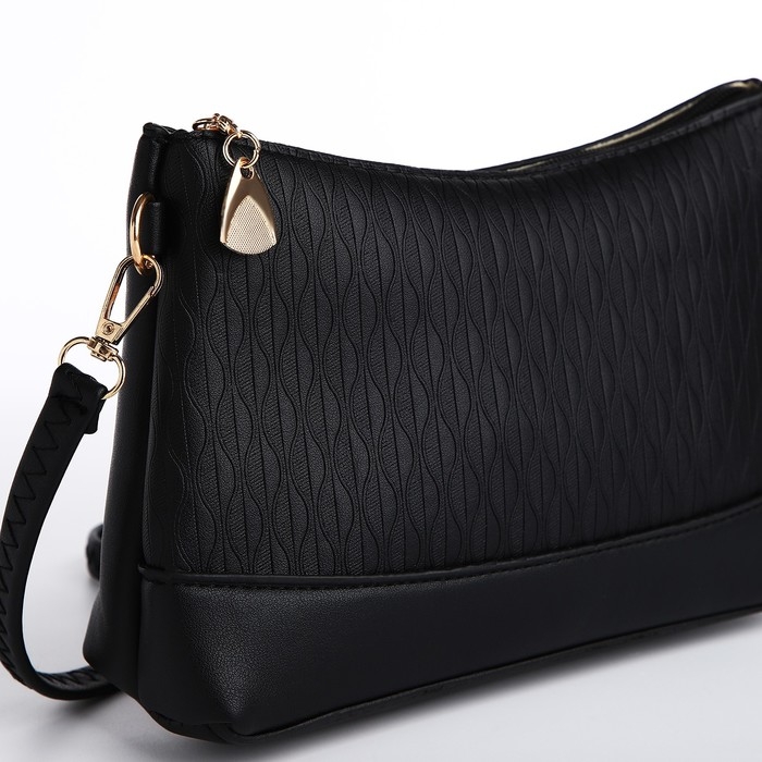 Сумка кросс-боди на молнии, цвет чёрный Сумка кросс-боди на молнии, цвет чёрный