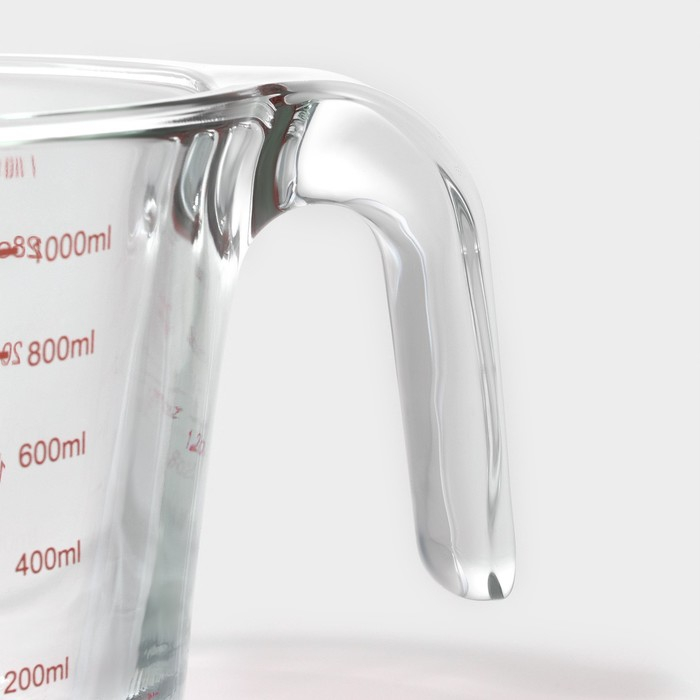 Кувшин мерный из жаропрочного стекла Доляна, 1 л, 20,5×16×11 см Кувшин мерный из жаропрочного стекла Доляна, 1 л, 20,5×16×11 см