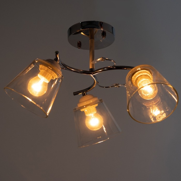 Люстра Люстра "Аиша" 3хЕ27 40Вт хром 50х50х27 см BayerLux