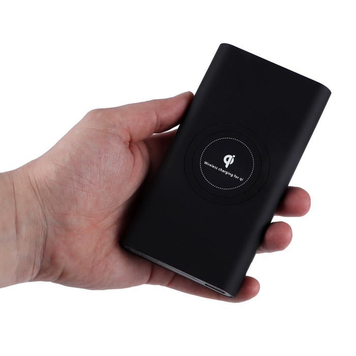 Внешний аккумулятор Luazon модель PB-31, 8000 мАч, USB, microUSB-Type-C, беспр.заряд. черный Внешний аккумулятор Luazon модель PB-31, 8000 мАч, USB, microUSB-Type-C, беспр.заряд. черный