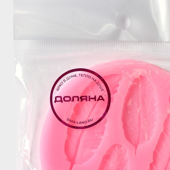 Молд Доляна «Пёрышко», силикон, 9×8,6 см, цвет МИКС Молд Доляна «Пёрышко», силикон, 9×8,6 см, цвет МИКС