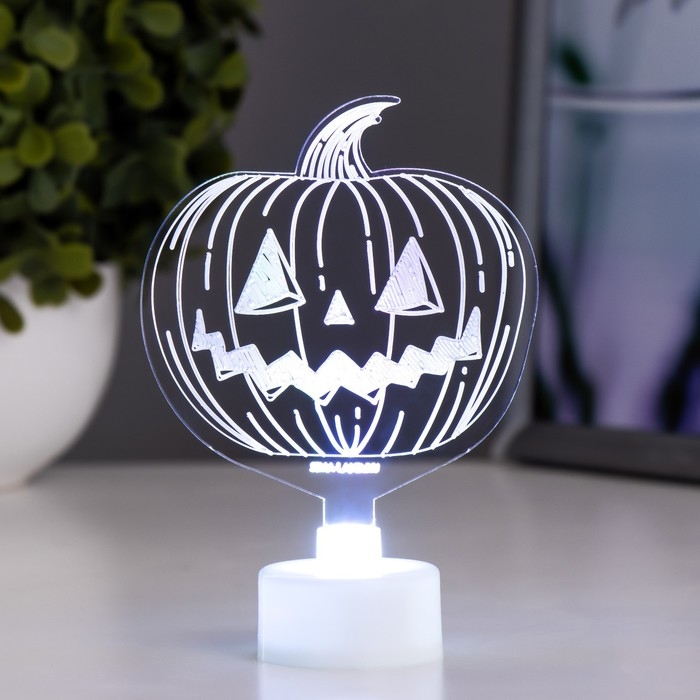 Светильник Светильник "Тыква" LED RGB 6 цветов от батареек LR1130, 3шт 8х9,5 см RISALUX