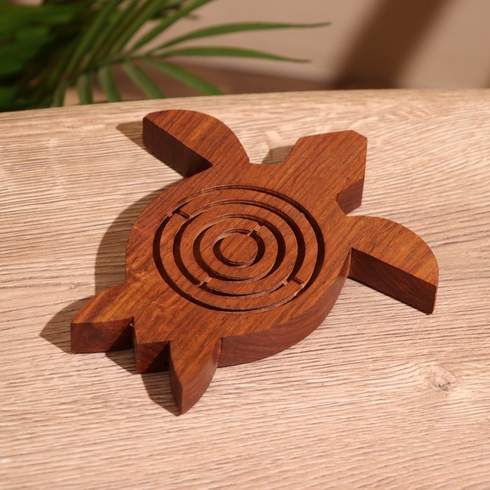 Головоломка-лабиринт  Головоломка-лабиринт "Черепашка" 15х15 см, дерево шишам