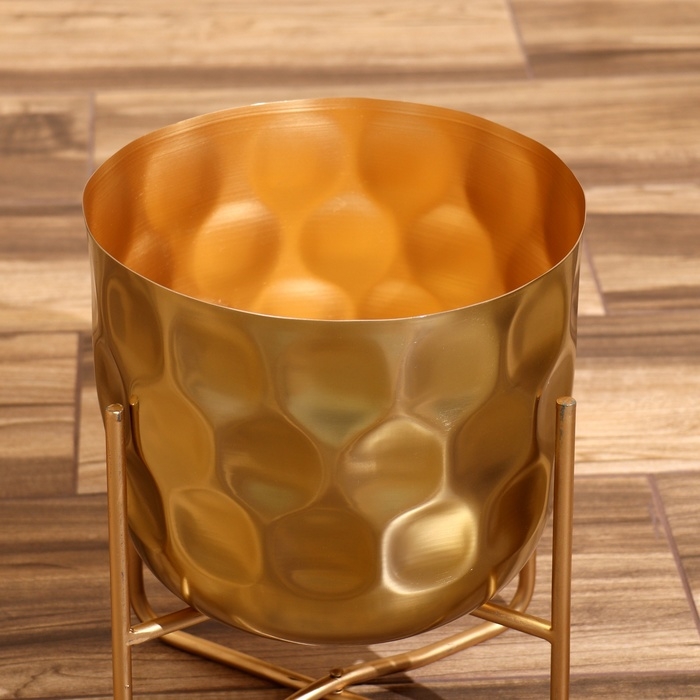 Кашпо на подставке  Кашпо на подставке "Хани" металл (набор 2 шт), диаметр 30 и 25 см