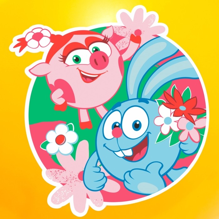 Мяч прыгун Смешарики «Крош и Нюша», d=45 см, 350 г, цвет МИКС Мяч прыгун Смешарики «Крош и Нюша», d=45 см, 350 г, цвет МИКС