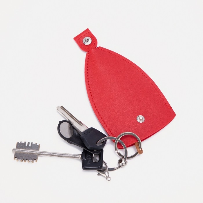 Ключница, длина 11,5 см, кольцо, цвет красный Ключница, длина 11,5 см, кольцо, цвет красный