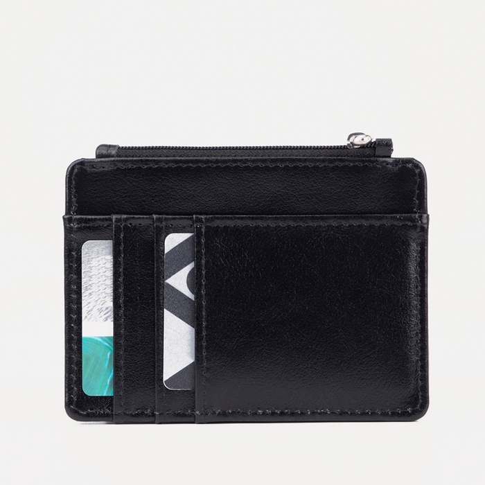 Картхолдер с отделом для монет, TEXTURA, цвет чёрный Картхолдер с отделом для монет, TEXTURA, цвет чёрный