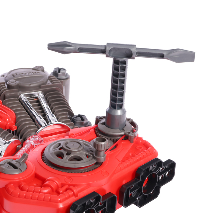 Конструктор «Двигатель внутреннего сгорания», световые и звуковые эффекты, 31 деталь Конструктор «Двигатель внутреннего сгорания», световые и звуковые эффекты, 31 деталь