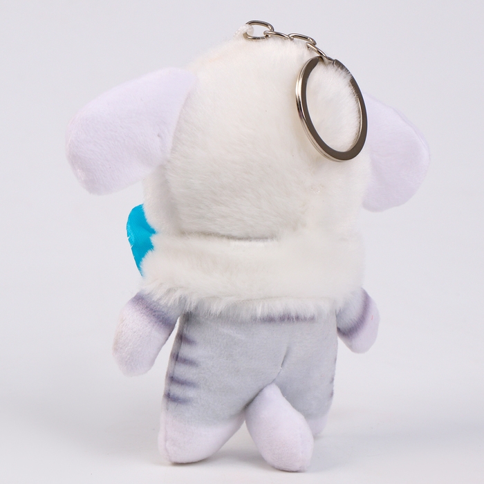 Мягкая игрушка «Котик в шапочке зайки» на брелоке, 12 см Мягкая игрушка «Котик в шапочке зайки» на брелоке, 12 см