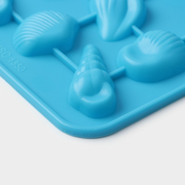 Форма для конфет и шоколада Доляна «Ракушки», силикон, 17,3×17,3 см, 16 ячеек (3,4×2,5 см), цвет МИКС Форма для конфет и шоколада Доляна «Ракушки», силикон, 17,3×17,3 см, 16 ячеек (3,4×2,5 см), цвет МИКС