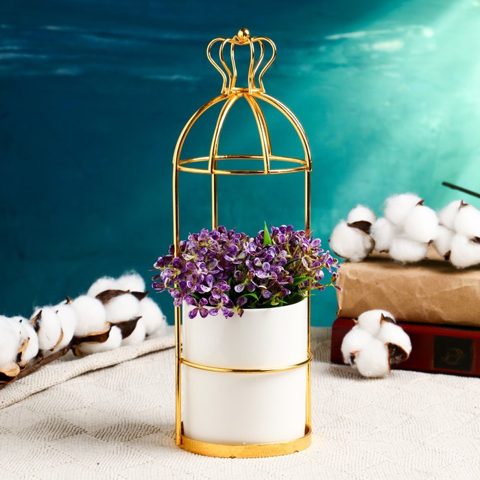 Горшок на подставке Горшок на подставке "Клетка" 27х10х10см