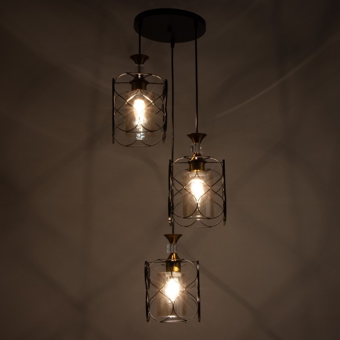 Светильник BayerLux Светильник BayerLux "Инфинити" 3хE27 40Вт черный 40х40х100 см