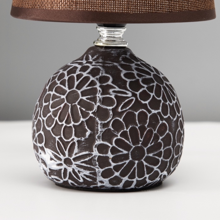 Настольная лампа Настольная лампа "Элис" Е14 40вт коричневый 13х13х25 см