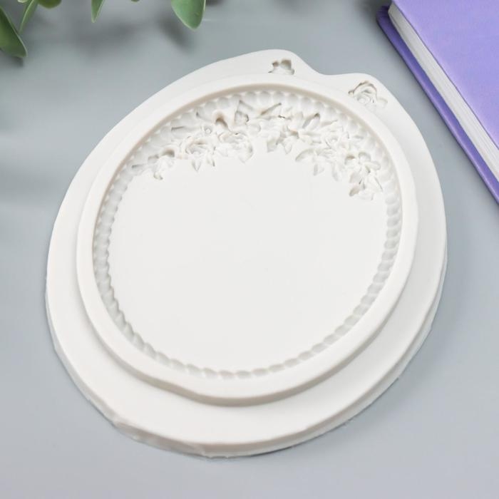 Молд силикон Молд силикон "Рамка с розами" 11х9х1,2 см