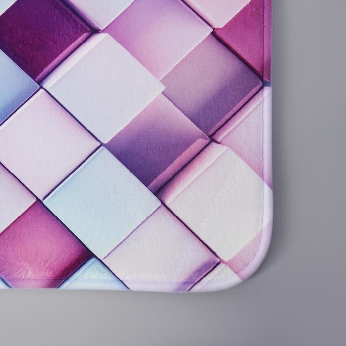 Набор ковриков для ванной и туалета Доляна «Мозаика», 2 шт: 40×50, 50×80 см Набор ковриков для ванной и туалета Доляна «Мозаика», 2 шт: 40×50, 50×80 см