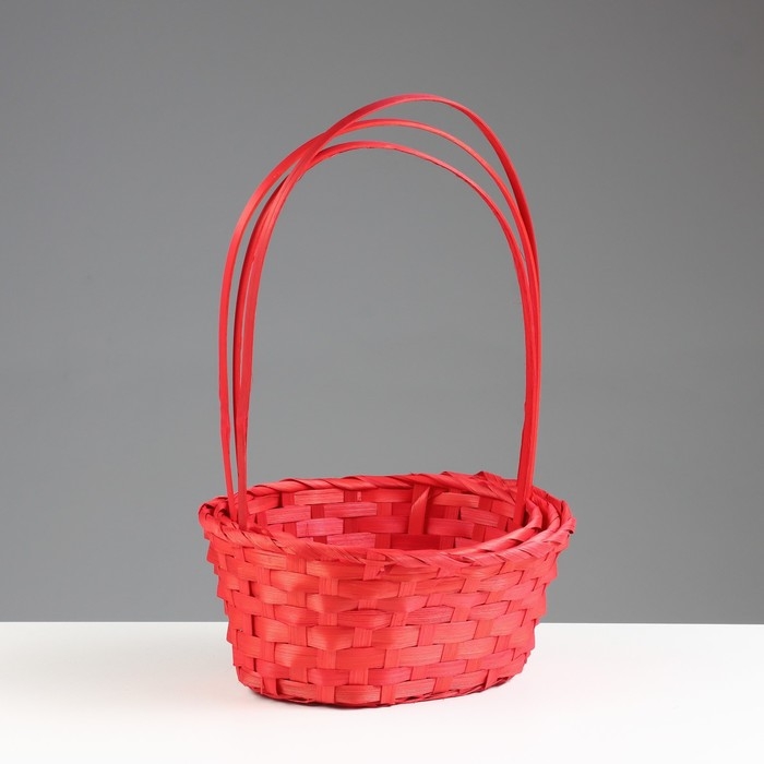 Набор корзин плетеных, бамбук, 22х18x10/34см, 24х19x10/36см, 27х21x10/38см, 3 шт Набор корзин плетеных, бамбук, 22х18x10/34см, 24х19x10/36см, 27х21x10/38см, 3 шт