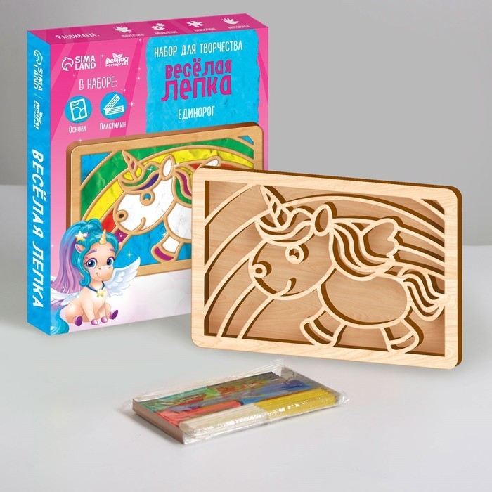 Пластилиновые картинки «Единорог» 210х148 мм Пластилиновые картинки «Единорог» 210х148 мм