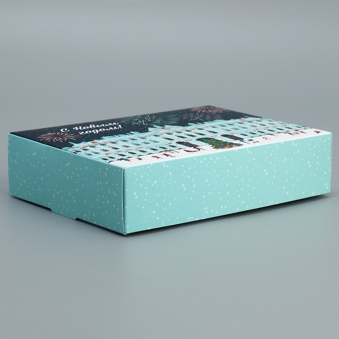 Коробка подарочная новогодняя складная «Город новогодний», 21 х 15 х 5 см, Новый год Коробка подарочная новогодняя складная «Город новогодний», 21 х 15 х 5 см, Новый год