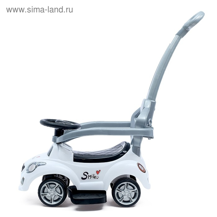 Толокар-каталка «Тачка», с родительской ручкой, цвет белый Толокар-каталка «Тачка», с родительской ручкой, цвет белый