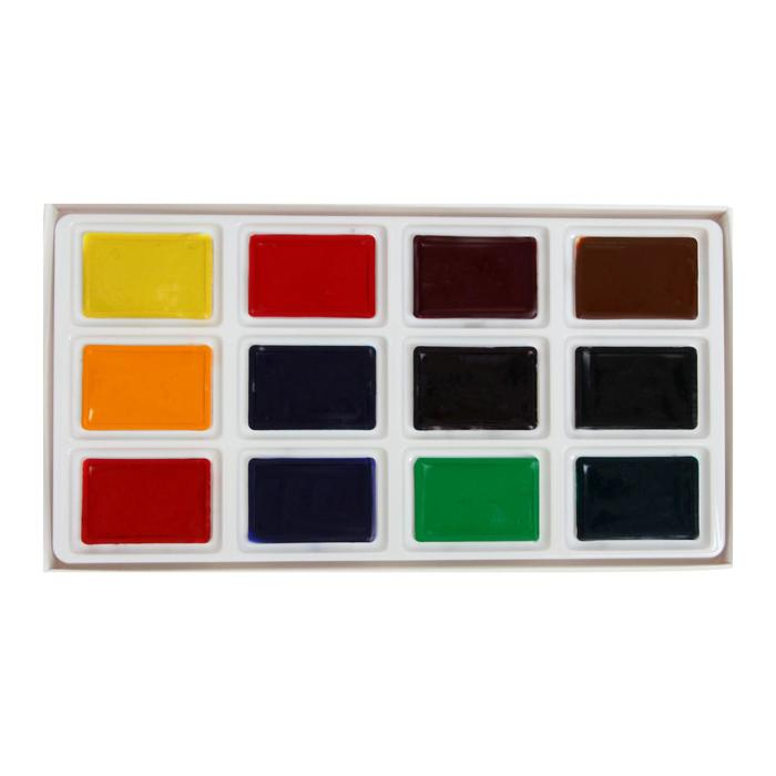 Акварель художественная в кюветах, 12 цветов х 2.5 мл, ЗХК  Акварель художественная в кюветах, 12 цветов х 2.5 мл, ЗХК "Сонет", "Ботаника", 35411880