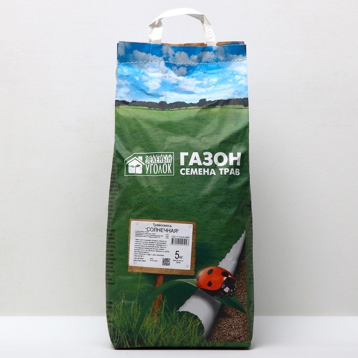 Газонная травосмесь  Газонная травосмесь "Солнечная" Зеленый уголок, 5 кг