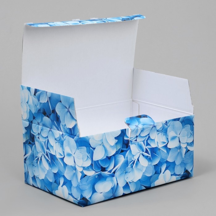 Коробка подарочная складная, упаковка, «Цветущая гортензия», 22 х 15 х 10 см Коробка подарочная складная, упаковка, «Цветущая гортензия», 22 х 15 х 10 см