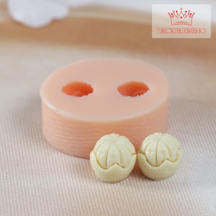 Новогодний молд силикон Новогодний молд силикон "Мандаринки" изделие 1,7х1,7х1,5 см