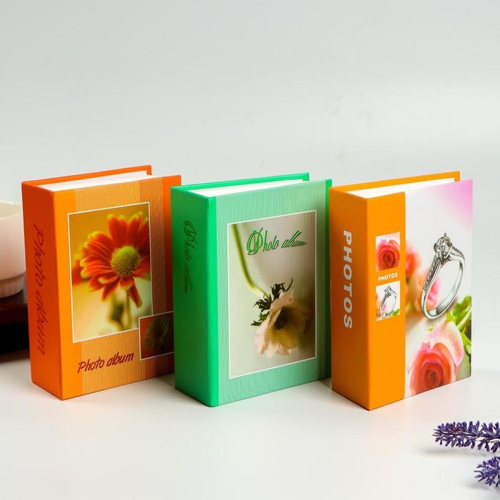 Фотоальбом на 100 фото 10х15 см Фотоальбом на 100 фото 10х15 см "Нежный цветок" МИКС 16,5х12,5х5,5 см