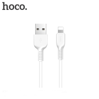 Кабель Hoco X20, Lightning - USB, 2,4 А, 1 м, PVC оплетка, белый