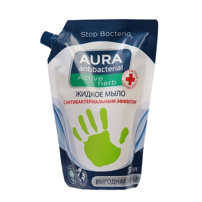 Жидкое мыло Aura, с антибактериальным эффектом, ромашка, 500 мл Жидкое мыло Aura, с антибактериальным эффектом, ромашка, 500 мл