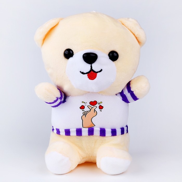 Мягкая игрушка «Мишка», с сердечками, 20 см Мягкая игрушка «Мишка», с сердечками, 20 см