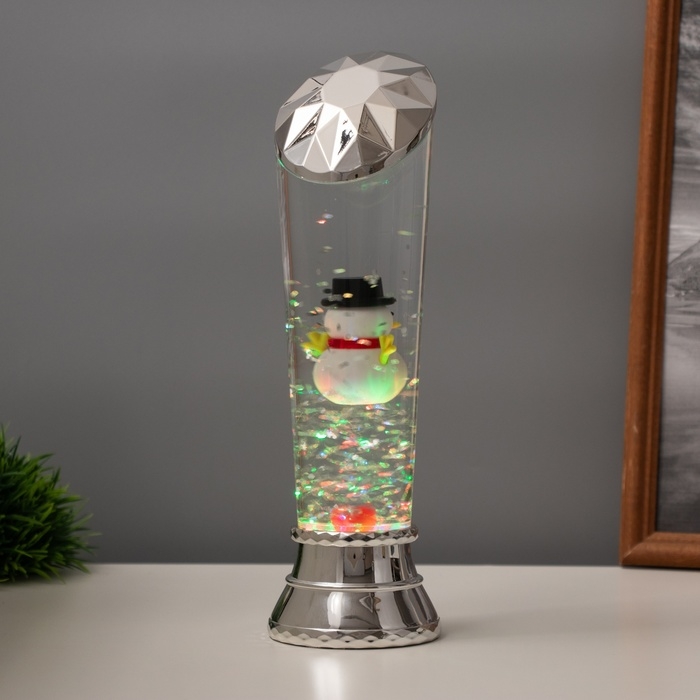 Лава лампа «Снеговик» LED 3хААА, USB серебро 6,5х8х23,7см Лава лампа «Снеговик» LED 3хААА, USB серебро 6,5х8х23,7см