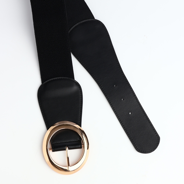 Ремень женский, ширина 8 см, пряжка золото, цвет чёрный Ремень женский, ширина 8 см, пряжка золото, цвет чёрный