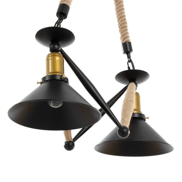 Люстра Люстра "Майди" 2хЕ27 черный 55х22х61см BayerLux