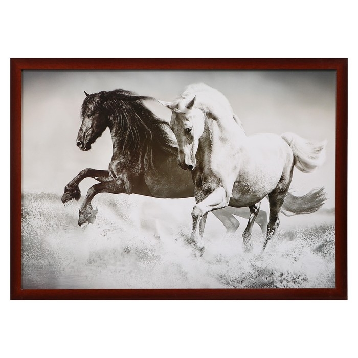 Картина  Картина "Пара лошадей" 56х76см рамка МИКС