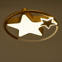 Люстра с ПДУ 2222/1 LED 110Вт диммер золото 48х48х7 см BayerLux