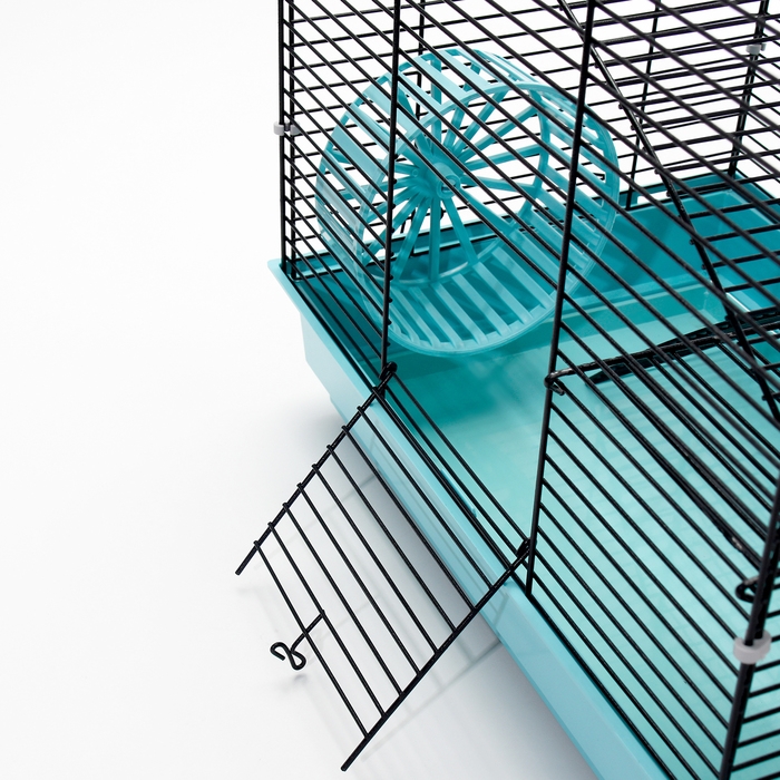 Клетка для грызунов Клетка для грызунов "Пижон" №5, с 3 этажами, укомплектованная, 41 х 30 х 58 см, бирюзовая