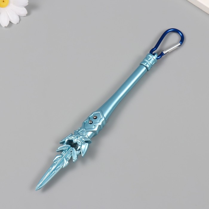 Фонарик свет на карабине  Фонарик свет на карабине "Меч" мигает, 3 режима, ультрафиолет, лазер  2х3х19 см МИКС