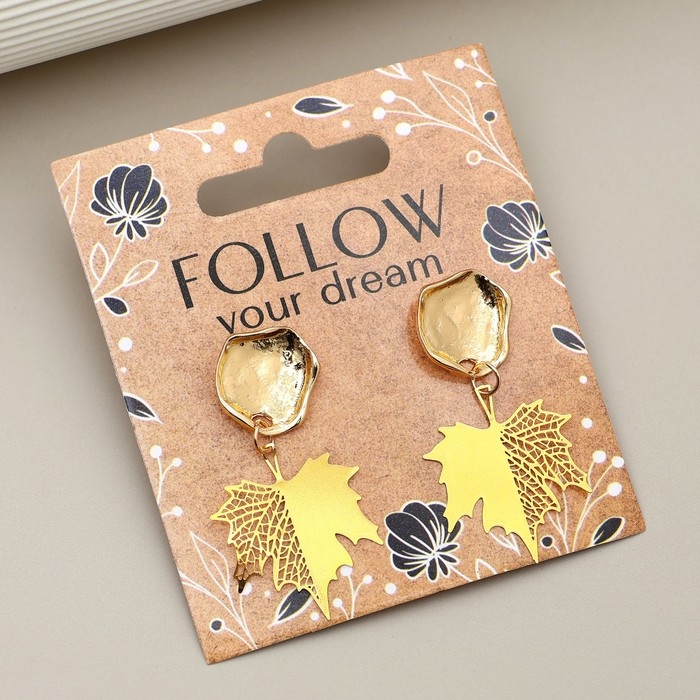 Серьги «Follow your dream», 2.5 х 4 см Серьги «Follow your dream», 2.5 х 4 см