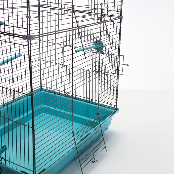 Клетка для птиц Клетка для птиц "Пижон" №104-Б, разборная, 2 секции, 58 х 40 х 88см, бирюзовая
