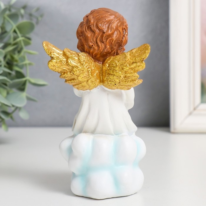Сувенир полистоун Сувенир полистоун "Ангел в тоге на облаке, золотые крылья" МИКС 8х7х13,5 см