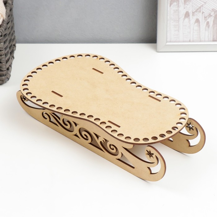 Заготовка для вязания Заготовка для вязания "Сани. Вид 3" набор 3 детали, донышко 25х15 см