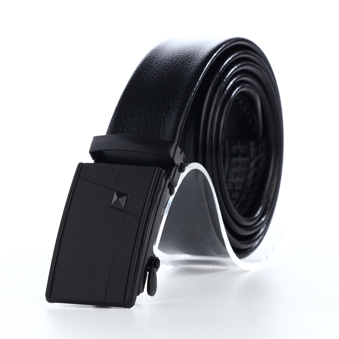Ремень мужской, ширина 4 см, пряжка автомат, цвет чёрный Ремень мужской, ширина 4 см, пряжка автомат, цвет чёрный