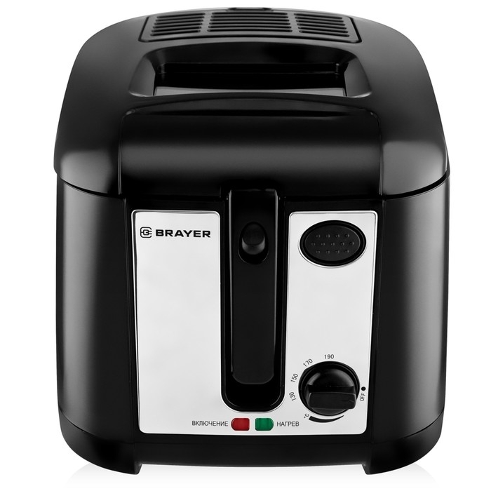 Фритюрница BRAYER 2832BR-BK, 1800 Вт, 2,5 л, 130-190 °C, чёрная Фритюрница BRAYER 2832BR-BK, 1800 Вт, 2,5 л, 130-190 °C, чёрная