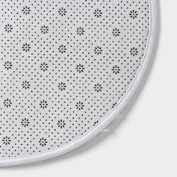 Коврик для дома Доляна «Пушистик», 38×59 см, цвет белый Коврик для дома Доляна «Пушистик», 38×59 см, цвет белый