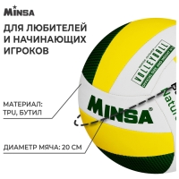 Волейбольный мяч MINSA Basic Nature, машинная сшивка, 18 панелей, р. 5, TPU