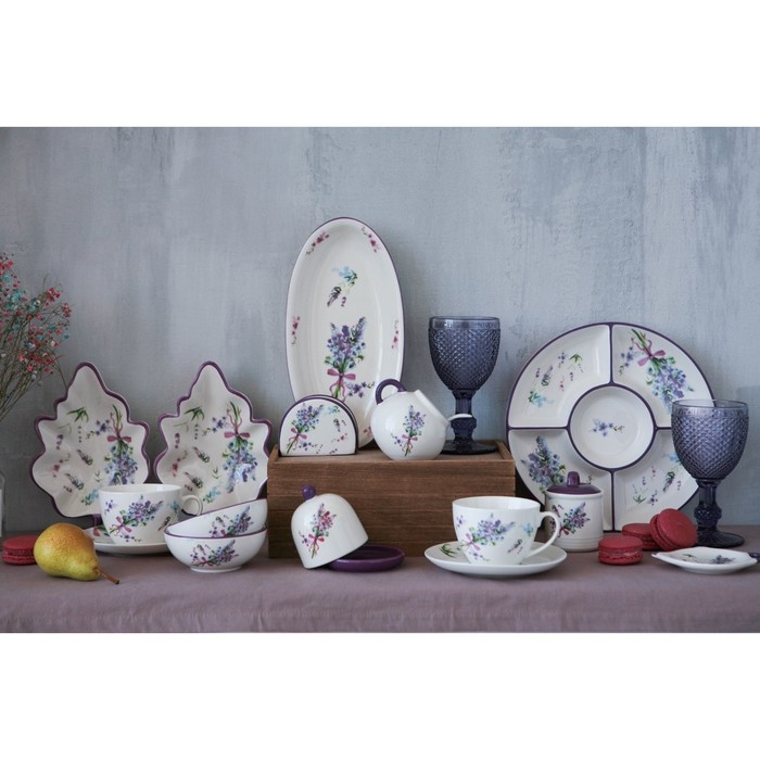 Сахарница Доляна «Лаванда», 150 мл, d=7 см Сахарница Доляна «Лаванда», 150 мл, d=7 см