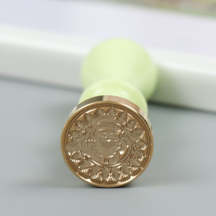 Печать для сургуча с пластиковой ручкой "Санта" 2,5х2,5 см