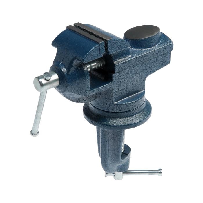 Тиски слесарные  Тиски слесарные "СИБРТЕХ", настольные, поворотные, ширина рабочих губок 50 мм, наковальня